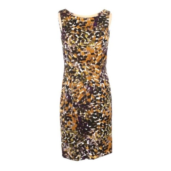 Premise Multicolored Abstract Pattern Business Casual Sleeveless Dress Size 4 - Picture 1 of 10